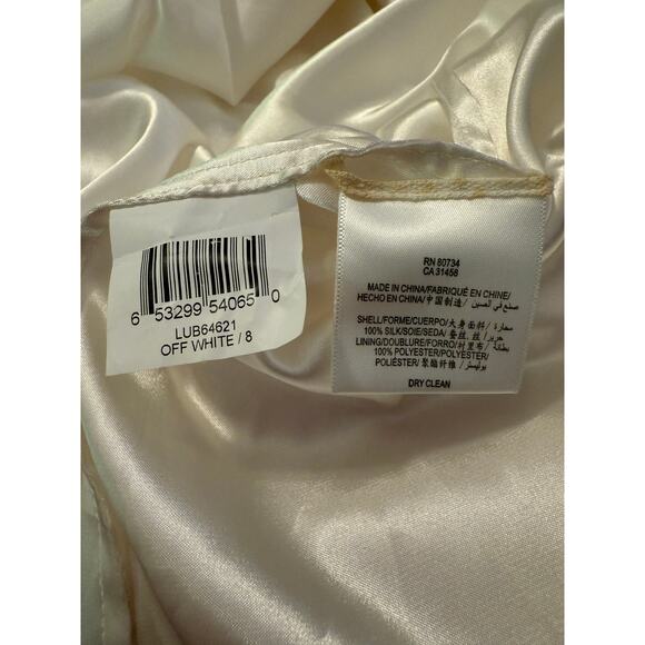 BCBGMAXAZRIA Off-White Strapless Silk Evening Gown Dress Size 8 - Picture 11 of 11